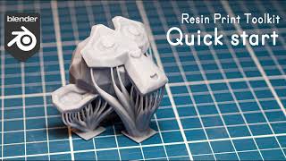 Resin print toolkit for Blender  Quick start [upl. by Otis128]