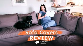 IKEA Ektorp Sectional Sofa Covers feat Victoria Yost  Velvet Couch Makeover  THA 15 [upl. by Ronyam]