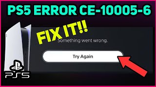 PS5 ERROR CODE CE 10005 6 FIX [upl. by Isaacs]