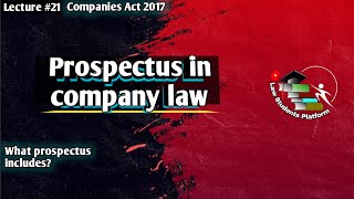 Prospectus  Invitation to buy shares of company  Companies Act 2017  LSP  Law Students Platform [upl. by Ennairej989]