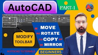 AutoCAD Tutorial for Beginners  Modify Toolbar Explained In Urdu  Part1  ANTech youtube [upl. by Genia997]