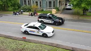 Apple Blossom Festival 2017  Start of Parade  Police Escort  Kentville Nova Scotia [upl. by Blanka]