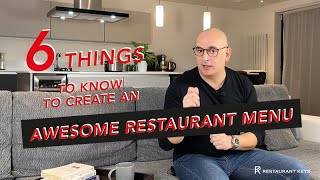 6 Things You Need to Know to Create an Awesome Restaurant Menu [upl. by Seth]