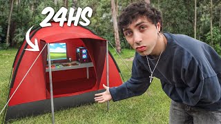 Estuve 24 Horas en una Carpa ⛺️ [upl. by Hasile921]