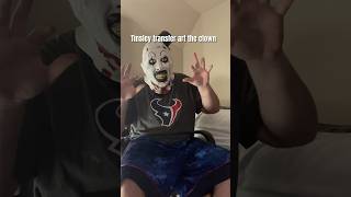 Art the clown cosplay coming soonhalloween terrifier3horrorhorrorshorts [upl. by Ebehp]