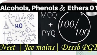 Alcohol Phenol and Ethers MCQ and PYQ Part2  JEE Mains  DSSSB PGT Chemistry neet jee dsssb [upl. by Filberto109]