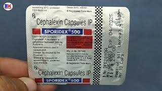 Sporidex 500Mg Capsule  Cephalexin Capsule  Sporidex 500 Capsule Uses Benefits Dosage Review [upl. by Cirilo]