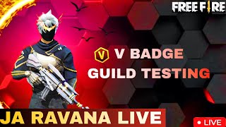 FREE FIRE V BADGE GULID TEST JACKSON ARMY FREEFIREJACKSONARMYGAMINGGYANGAMINGLOKESHGAMERLIVE [upl. by Opiak]