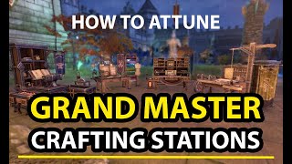 GRAND MASTER CRAFTING STATIONS  How to Attune  FIRST LOOK ESO U40 [upl. by Aimo986]