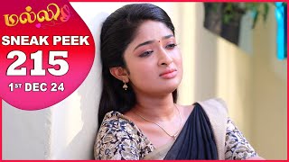 Malli Serial  EP 215 Sneak Peek  1st Dec 2024  Nikitha  Vijay  Saregama TV Shows Tamil [upl. by Lednahs19]