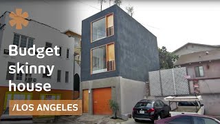 Skinny house in LA affordable minimal modern homeoffice [upl. by Eiramave57]