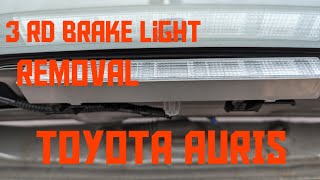 TOYOTA AURIS 3 rd brake light removal  Toyota Auris brake lights [upl. by Kial]