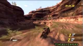 Motorstorm  Racing With A Bike  Full Race  Free Run At End  HD [upl. by Mokas]