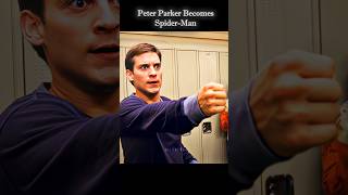 Peter Parker Becomes Spiderman 🕷️🕸️😎 shorts spiderman tobeymaguire [upl. by Adnoved]