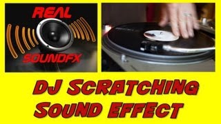 DJ scratching a record on turntable sound effect  realsoundFX [upl. by Karie898]