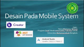 Desain Pada Mobile System Studi Kasus SIM TinyDB [upl. by Eniawtna]