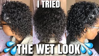 I tried the WET LOOK on type 3B hair and this happened 😲  Jheri curl edition  Growth  MS JOVOU [upl. by Asirap]