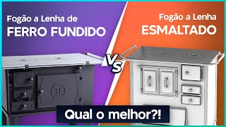 EXPLICANDO A DIFERENÇA DO FOGÃO A LENHA FERRO FUNDIDO E ESMALTADO [upl. by Ellehcsor56]