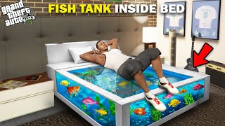 Franklin Found A Fish Tank Inside His Bed In His Room Gta 5 [upl. by Eerol496]