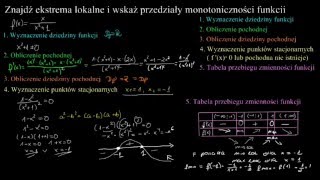 Ekstrema i monotoniczność funkcji jednej zmiennej 2 [upl. by Spurgeon]