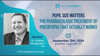 Pupil Size Matters The Pharmacologic Treatment of Presbyopia that Actually Works [upl. by Jolee176]