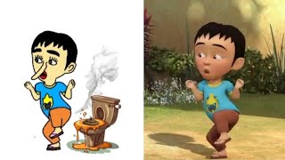 Goyang  Upin ipin  Drawing Meme video  Art animation video [upl. by Nerrat]