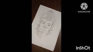 pencil drawing for Hanuman ji subscribe drawing art [upl. by Nirrek]