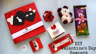 DIY Valentines day gift hamper  Handmade Gift ideas for Kiss day Hug day Promise Teddy Rose day [upl. by Slaby59]