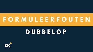 Formuleerfouten Dubbelop [upl. by Treacy815]