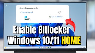 How to Encrypt DRIVE with BITLOCKER in Windows 1011 HOME Edition  EASY [upl. by Ok]