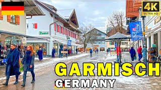 🇩🇪 GERMANY GARMISCHPARTENKIRCHEN Walking tour in a town in the German Alps  4K HDR 60fps [upl. by Freddi]