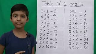 Learn Table of 2 and 3  Table of 2  Table of 3  3x13 Multiplication  RSGauri [upl. by Dowling167]