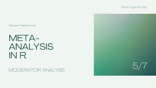 Metaanalysis in R  Moderator Analysis [upl. by Malena72]