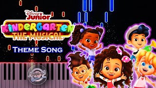 Kindergarten The Musical Theme Song Piano Tutorial [upl. by Levana]