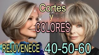 CORTES y COLORES de Cabello que QUITAN años y REJUVENECEN al Instante Después de los 4050 y 60 años [upl. by Spillar27]