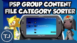 PSP Group Content Category Sorting Feature Organise PSP Files [upl. by Arlynne]