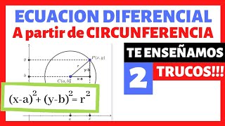 hallar la ECUACION DIFERENCIAL de la familia de CIRCUNFERENCIAS 🔥🔥🔥 SUPER FACIL PRINCIPIANTES [upl. by Bouldon558]