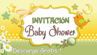 Invitaciones para baby shower digitales ❤️ descarga gratis [upl. by Comethuauc]