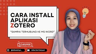 Cara Install Aplikasi Zotero Sampai Terhubung ke Ms Word [upl. by Chrysler]