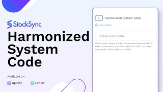 How to AddUpdate Harmonized System Code in Stock Sync  Column Matching Guide Inventory Management [upl. by Juetta841]