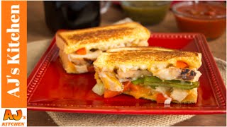 Chicken Fajita Sandwich  Fajita Sandwich  AJs Kitchen [upl. by Divine]