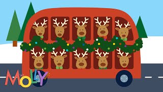 10 Little Reindeer  A Christmas Counting Song  Miss Molly Sing Along Songs [upl. by Teragramyram]