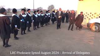 LBC Phokoane Synod August 2024  Bagale ba Morena arrival of delegates [upl. by Aeikan]