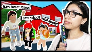 MY KIDS FIRST DAY OF SCHOOL  Roblox Rolepay  Bloxburg [upl. by Nitfa873]