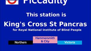 Piccadilly line London Underground Julie Berry announcements [upl. by Haroved875]