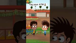 ATM🤣😜 funmoji2d comedy friends friendship friend villagecomedy shorts shortvideos money [upl. by Sayce616]