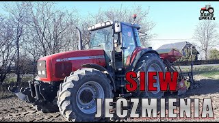 Siew jęczmienia 2k19㋡Massey ferguson 8250Pöttinger㋡AgroSmółek [upl. by Ellak]