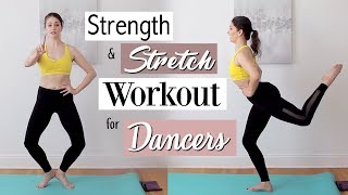 Strength amp Stretch Workout for Dancers  Kathryn Morgan [upl. by Lyontine]