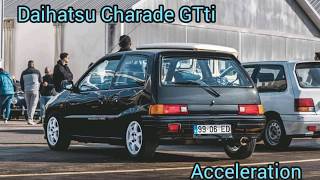 Daihatsu Charade GTti acceleration 0100 Kmh 60160 Kmh Dragy [upl. by Kubetz]