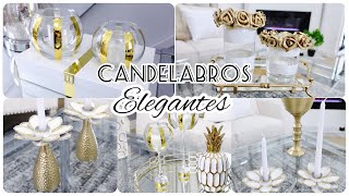 COMO HACER CANDELABROS DE VIDRIO QUE LUZCAN FINOS Y ELEGANTES diycandelabros [upl. by Tlevesoor]